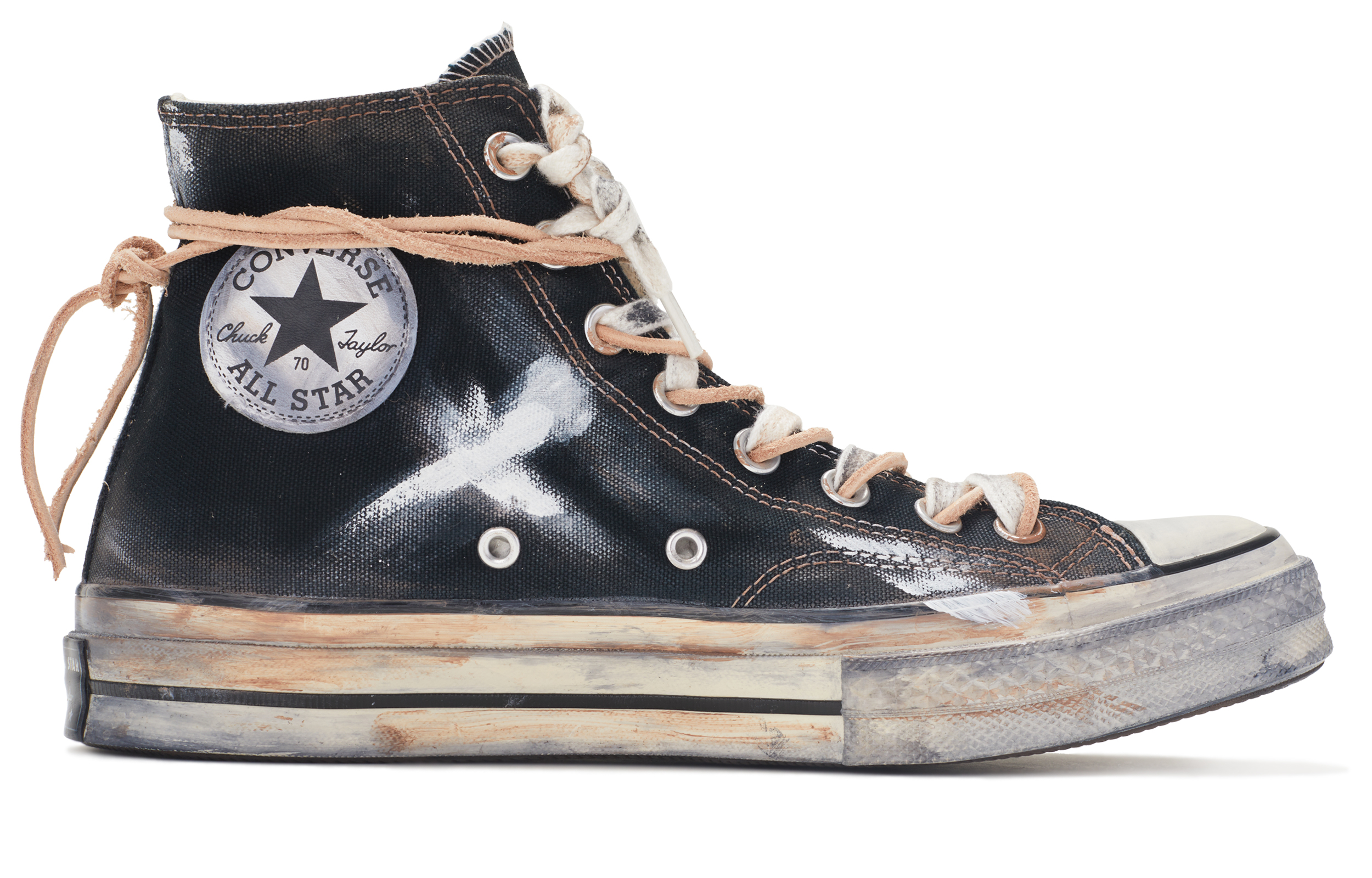 Order 【客製化球鞋】【現貨】Converse Chuck Taylor All Star 1970s 煙霧 復古 做舊 小髒鞋 高筒 帆布鞋 男女同款 黑白