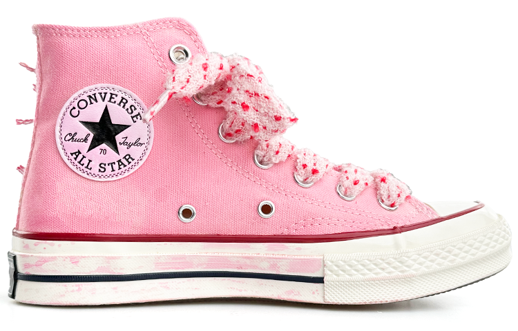 Order カスタムシューズ] コンバース チャック テイラー オールスター 1970s ハイ ブラック ピンク「スカル グラフィティ」 162053C(Team13-手绘骷髅)