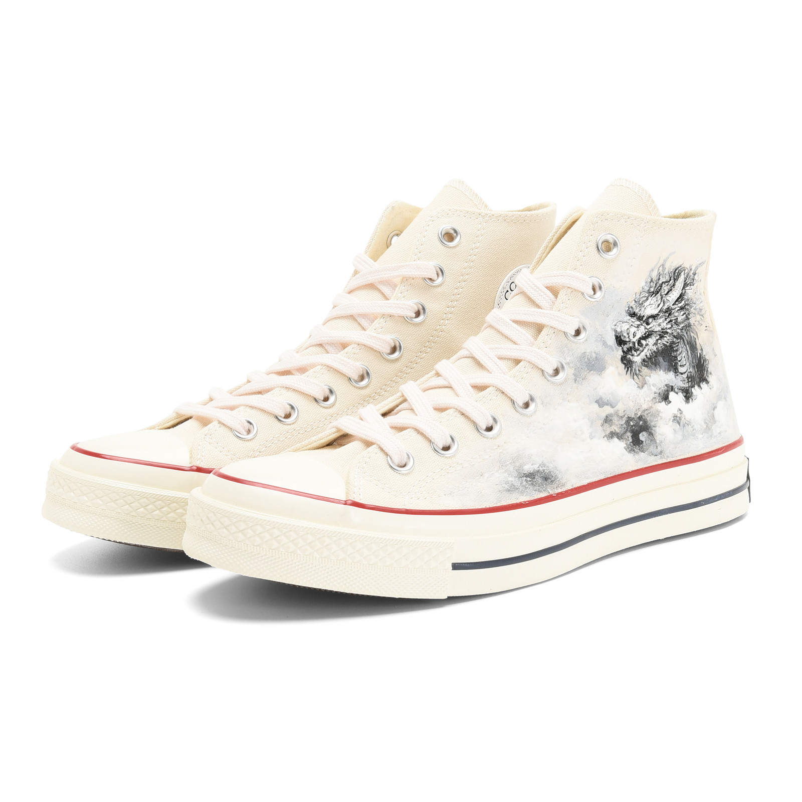 Lookbook [Custom Schoenen] Converse Chuck Taylor All Star 1970s Hi ''Ink Kirin'' 162053C(Team23-男女款-墨麒麟-米色)