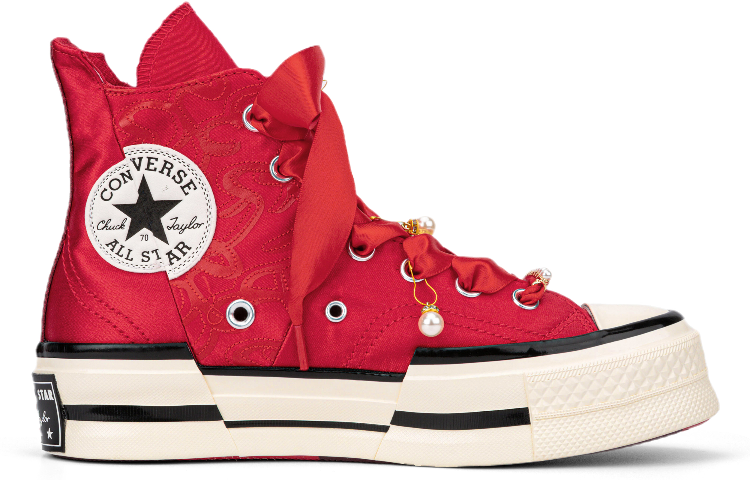 Lookbook [Custom Schuhe] Converse Chuck Taylor All Star 1970s ''Wedding Red - Fransen & Perlen'' A05265C(Team18-流苏婚鞋SBOX)