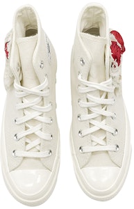 【定制球鞋】Converse 1970s 浪漫玫瑰 刺繡 防滑耐磨 高筒 帆布鞋 男女同款 米白紅 Shop 【定制球鞋】Converse 1970s 浪漫玫瑰 刺繡 防滑耐磨 高筒 帆布鞋 男女同款 米白紅