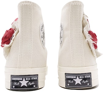 【定制球鞋】Converse 1970s 浪漫玫瑰 刺繡 防滑耐磨 高筒 帆布鞋 男女同款 米白紅 Purchase 【定制球鞋】Converse 1970s 浪漫玫瑰 刺繡 防滑耐磨 高筒 帆布鞋 男女同款 米白紅