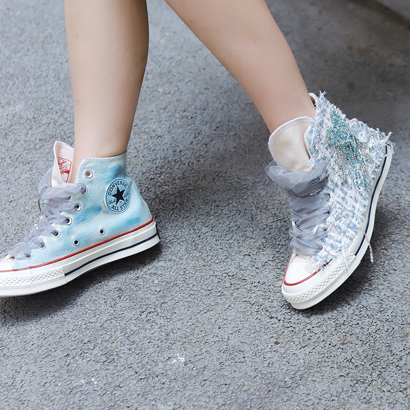 [Custom Shoes] Converse Chuck Taylor All Star 1970s High 'Blue Tweed' 圖 7