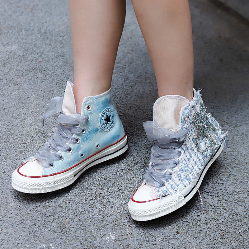 [Custom Shoes] Converse Chuck Taylor All Star 1970s High 'Blue Tweed' 圖 8