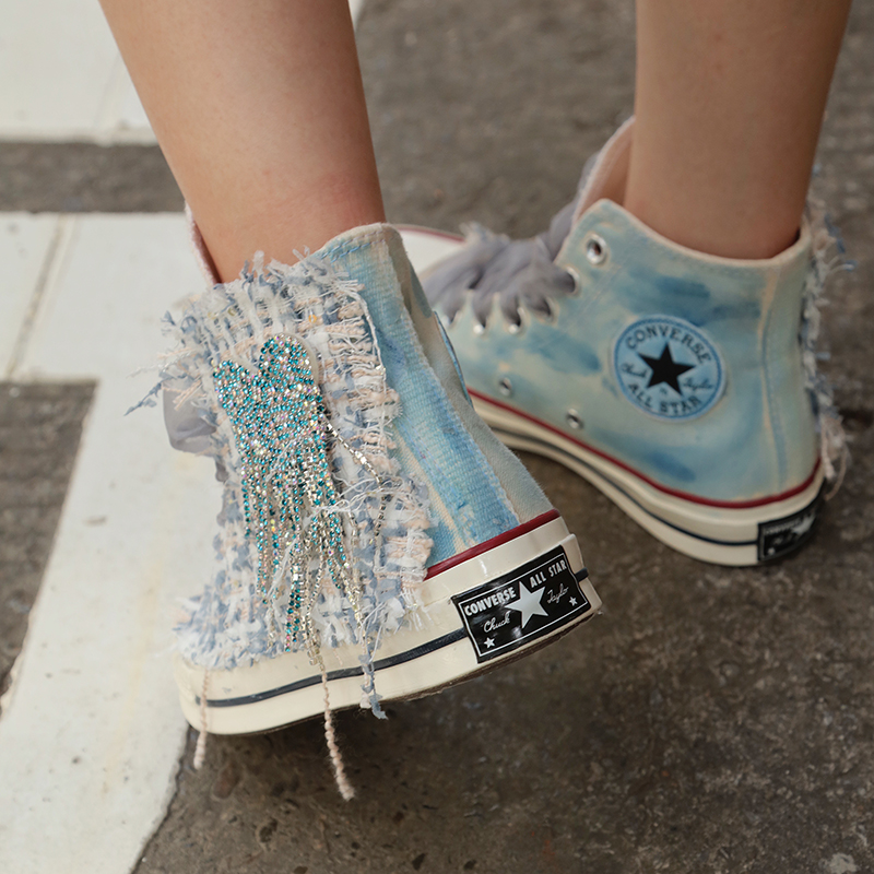 [Custom Shoes] Converse Chuck Taylor All Star 1970s High 'Blue Tweed' 圖 10