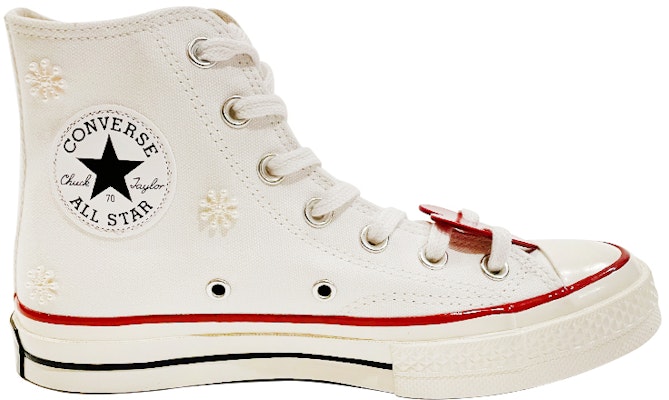 【定制球鞋】Converse 匡威 1970s 噴繪手繪 毛氈聖誕元素配飾 潮流百搭帆布鞋 男女同款 白色 Order 【定制球鞋】Converse 匡威 1970s 噴繪手繪 毛氈聖誕元素配飾 潮流百搭帆布鞋 男女同款 白色