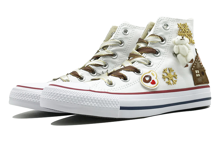 Lookbook [カスタムシューズ] コンバース チャックテイラー ハイトップ『クリスマスベア刺繍』 101009C（TeamD-圣诞节主题男女款刺绣小熊）
