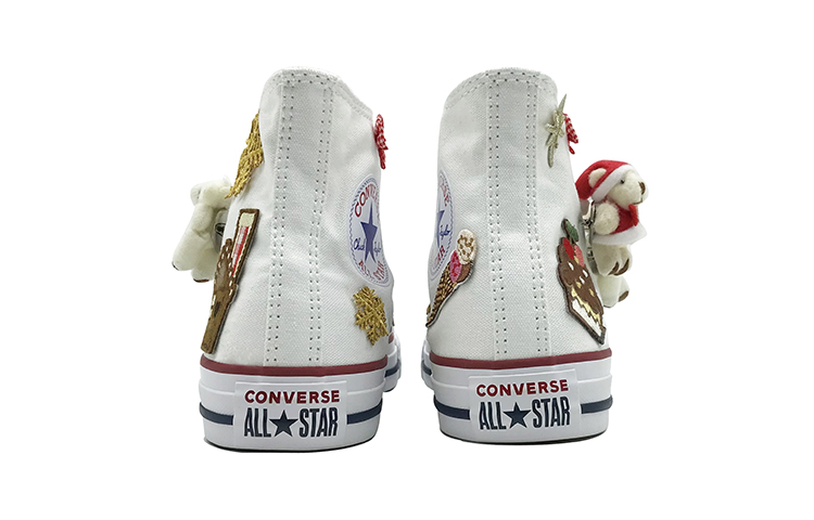 Purchase [カスタムシューズ] コンバース チャックテイラー ハイトップ『クリスマスベア刺繍』 101009C（TeamD-圣诞节主题男女款刺绣小熊）