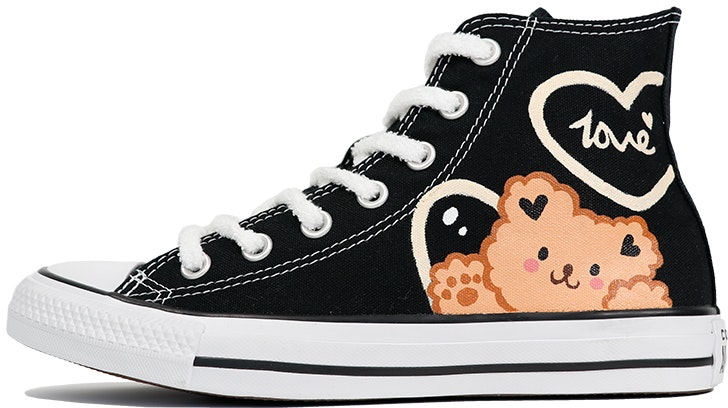 custom-shoes-converse-chuck-taylor-all-star-high-black-yellow-cute-bear