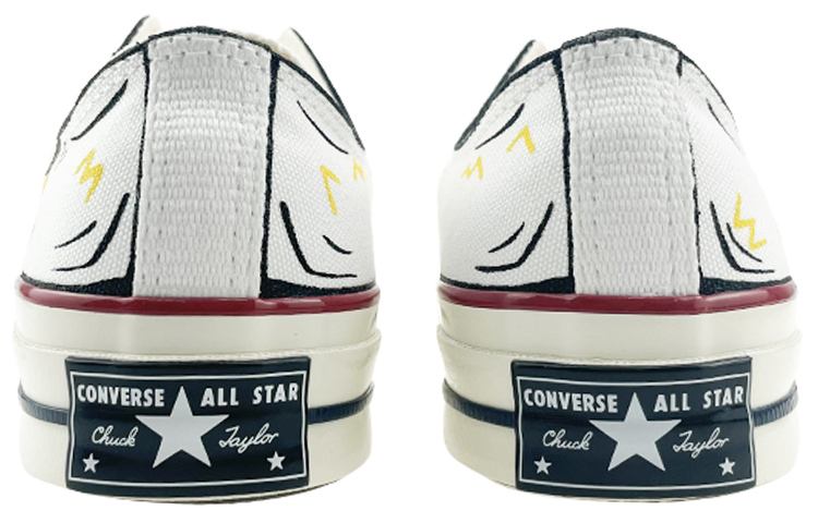 Purchase 【定制球鞋】ConverSE Chuck Taylor All Star 是在玩鞋 皮卡丘閃電 低幫 帆布鞋 男女 白黃