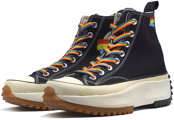 【定製球鞋】Converse 匡威 Run Star Hike 高幫黑白熊貓彩虹鞋底做舊夏日主題定製帆布鞋 男女同款 黑白 Lookbook 【定製球鞋】Converse 匡威 Run Star Hike 高幫黑白熊貓彩虹鞋底做舊夏日主題定製帆布鞋 男女同款 黑白