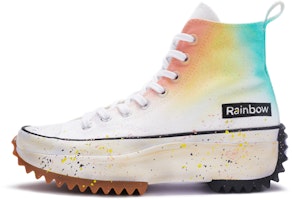 【定制球鞋】Converse Run Star Hike 彩虹 手繪噴繪 高筒 厚底帆布鞋 男女同款 白紅綠 Buy 【定制球鞋】Converse Run Star Hike 彩虹 手繪噴繪 高筒 厚底帆布鞋 男女同款 白紅綠