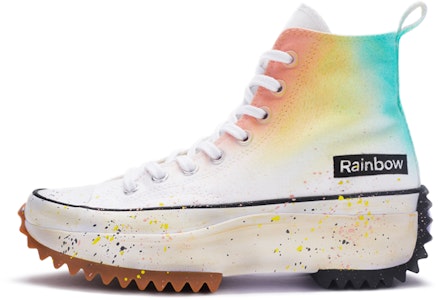 【定制球鞋】Converse Run Star Hike 彩虹 手繪噴繪 高筒 厚底帆布鞋 男女同款 白紅綠 Buy 【定制球鞋】Converse Run Star Hike 彩虹 手繪噴繪 高筒 厚底帆布鞋 男女同款 白紅綠