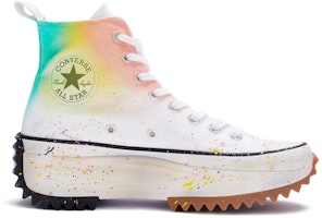 【定制球鞋】Converse Run Star Hike 彩虹 手繪噴繪 高筒 厚底帆布鞋 男女同款 白紅綠 Order 【定制球鞋】Converse Run Star Hike 彩虹 手繪噴繪 高筒 厚底帆布鞋 男女同款 白紅綠