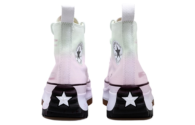 Shop 【定製球鞋】Converse Run Star Hike OKHR 潑墨 字母 塗鴉漸變 向日葵 增高厚底 高筒 帆布鞋 男女同款