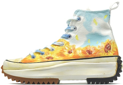 【定製球鞋】Converse Run Star Hike Hi 匡威 帆布 厚底 鞋底做舊 藝術家主題定製 增高 高幫 板鞋 男女同款 藍白黃 Buy 【定製球鞋】Converse Run Star Hike Hi 匡威 帆布 厚底 鞋底做舊 藝術家主題定製 增高 高幫 板鞋 男女同款 藍白黃