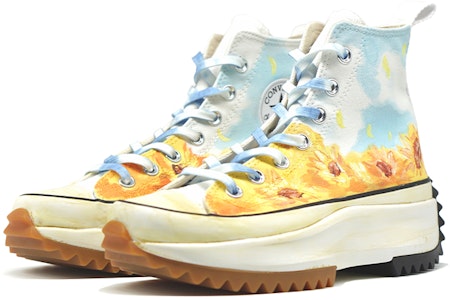 【定製球鞋】Converse Run Star Hike Hi 匡威 帆布 厚底 鞋底做舊 藝術家主題定製 增高 高幫 板鞋 男女同款 藍白黃 Lookbook 【定製球鞋】Converse Run Star Hike Hi 匡威 帆布 厚底 鞋底做舊 藝術家主題定製 增高 高幫 板鞋 男女同款 藍白黃