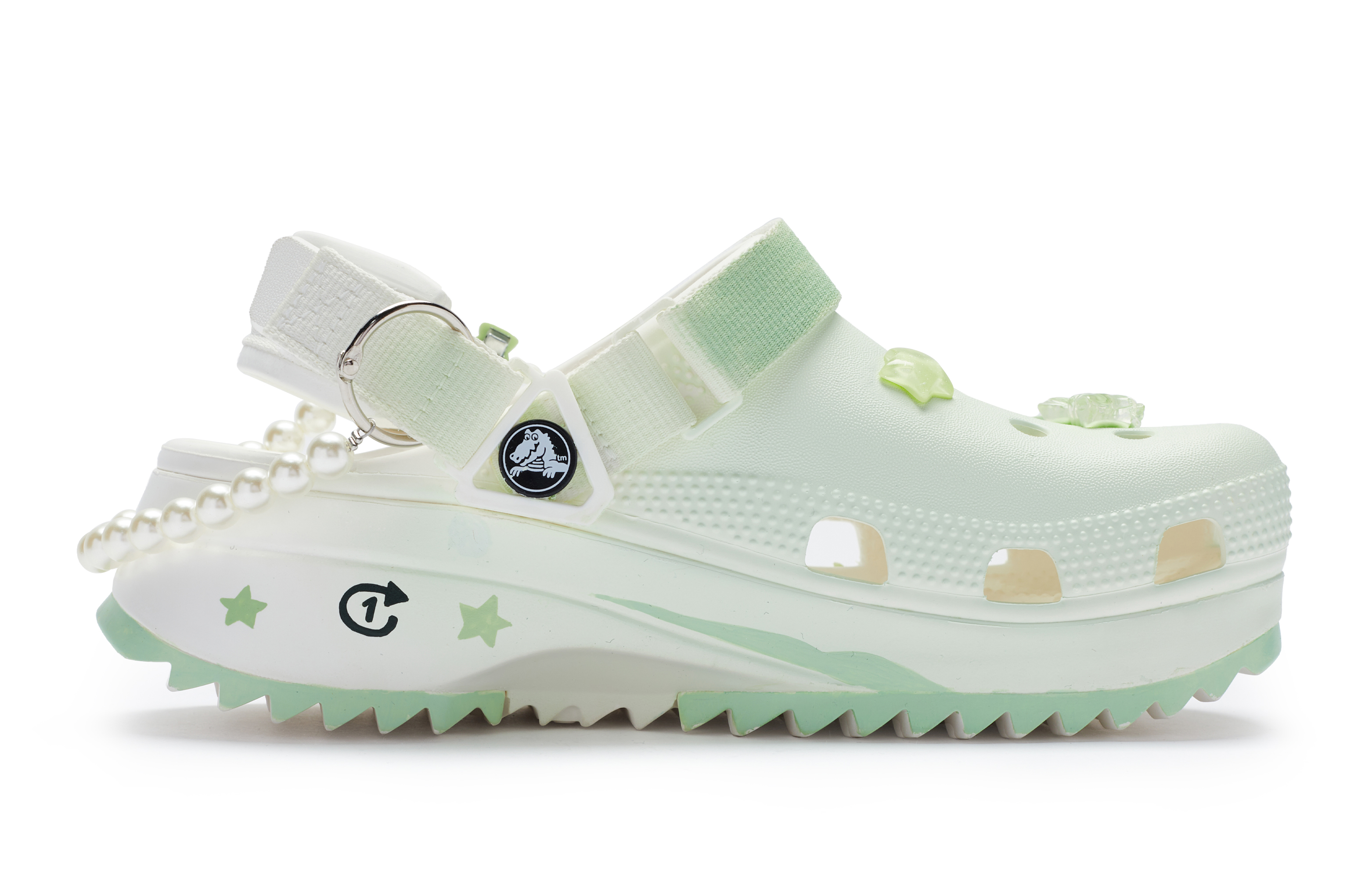 Order カスタム Crocs ビッグニュー ドーパミン落書き 206772-143(TeamR-男女夏日播放中S-BOX)