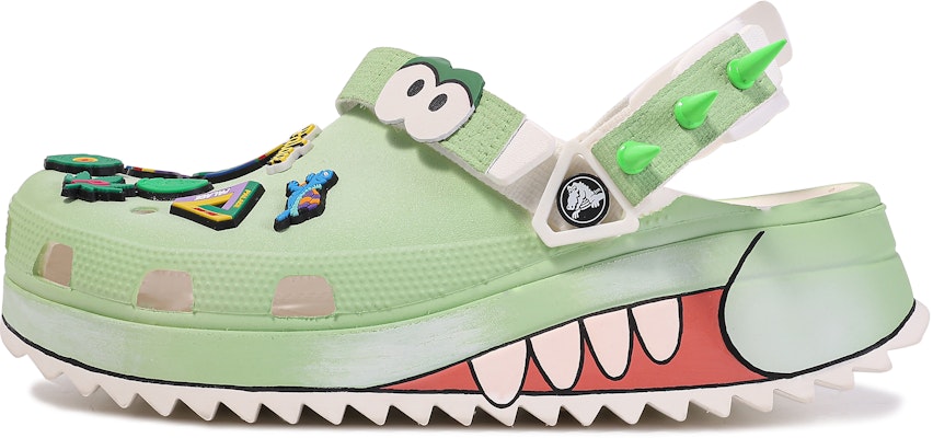 【訂製球鞋】Crocs卡骆驰 Classic clog 達文西訂製 夏日鱷魚 可愛 好搭配 鱷魚 DIY飾品 沙灘洞洞 运动涼鞋 男女同款 綠白 Buy 【訂製球鞋】Crocs卡骆驰 Classic clog 達文西訂製 夏日鱷魚 可愛 好搭配 鱷魚 DIY飾品 沙灘洞洞 运动涼鞋 男女同款 綠白