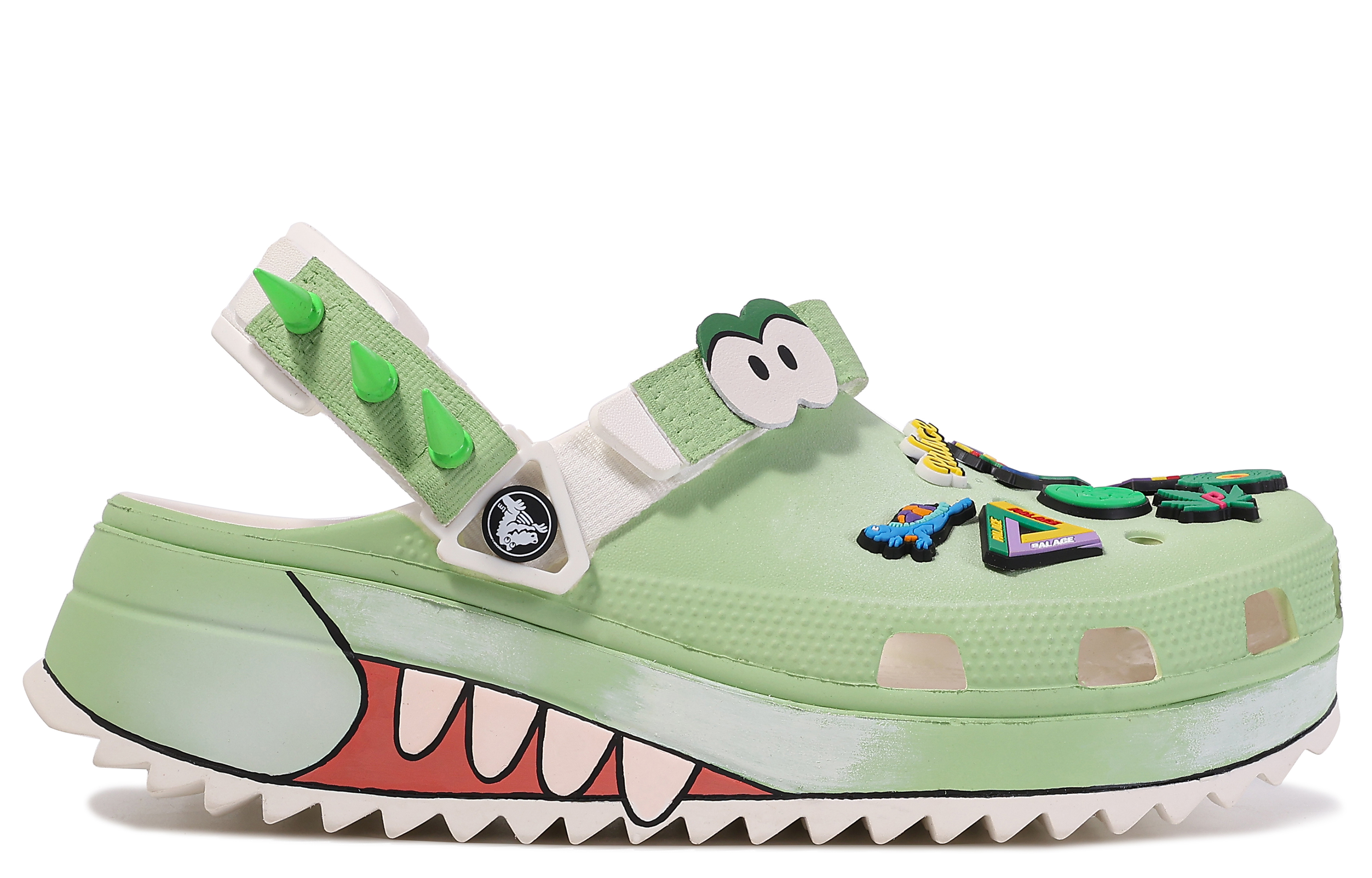 Lookbook [Kasut Custom] Crocs Classic Clog 'Da Vinci Custom Summer Croc Hijau Putih' 206772-143(TeamM-夏日鳄鱼)