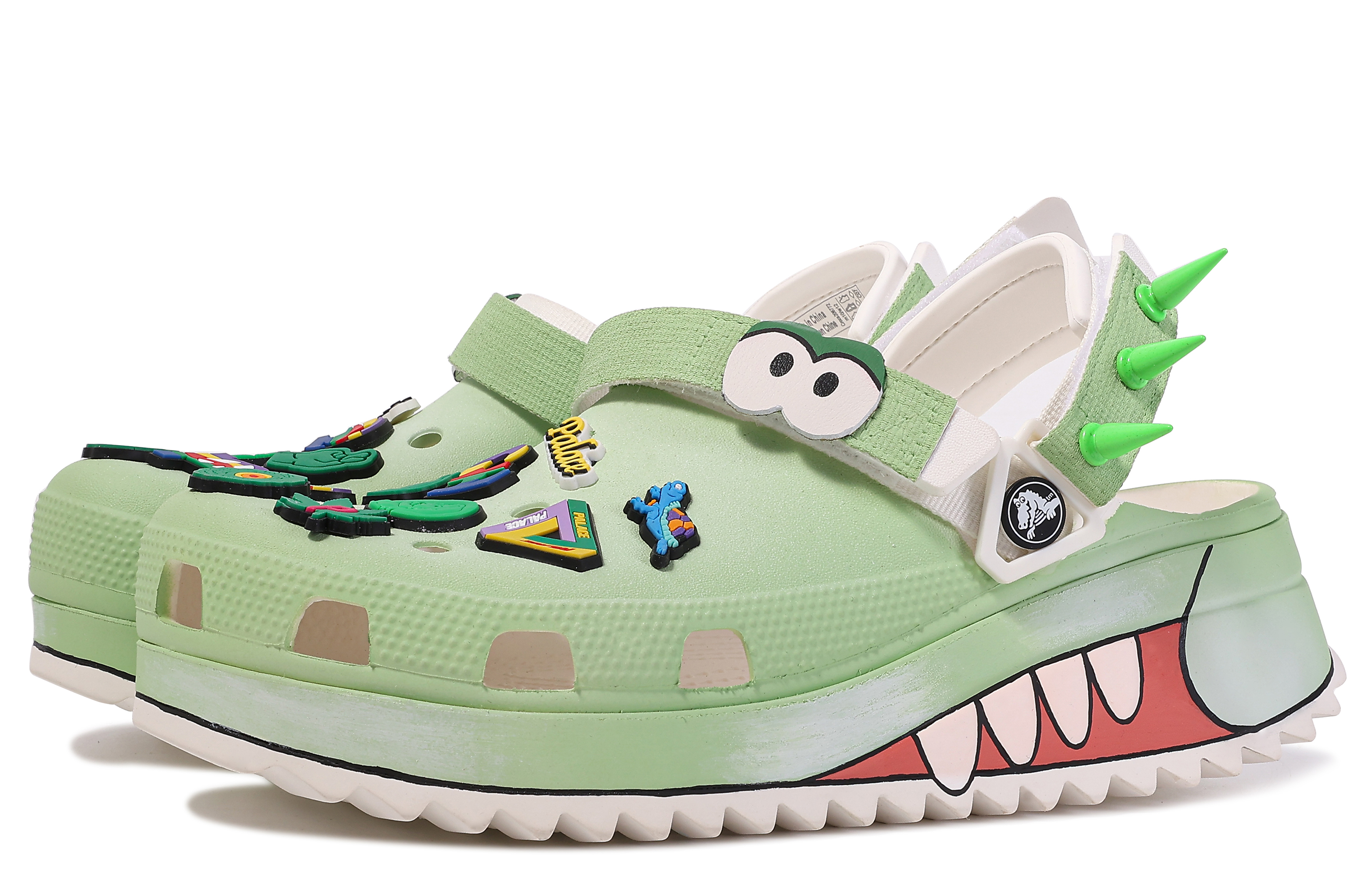 Shop [Kasut Custom] Crocs Classic Clog 'Da Vinci Custom Summer Croc Hijau Putih' 206772-143(TeamM-夏日鳄鱼)