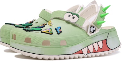 【訂製球鞋】Crocs卡骆驰 Classic clog 達文西訂製 夏日鱷魚 可愛 好搭配 鱷魚 DIY飾品 沙灘洞洞 运动涼鞋 男女同款 綠白 Shop 【訂製球鞋】Crocs卡骆驰 Classic clog 達文西訂製 夏日鱷魚 可愛 好搭配 鱷魚 DIY飾品 沙灘洞洞 运动涼鞋 男女同款 綠白