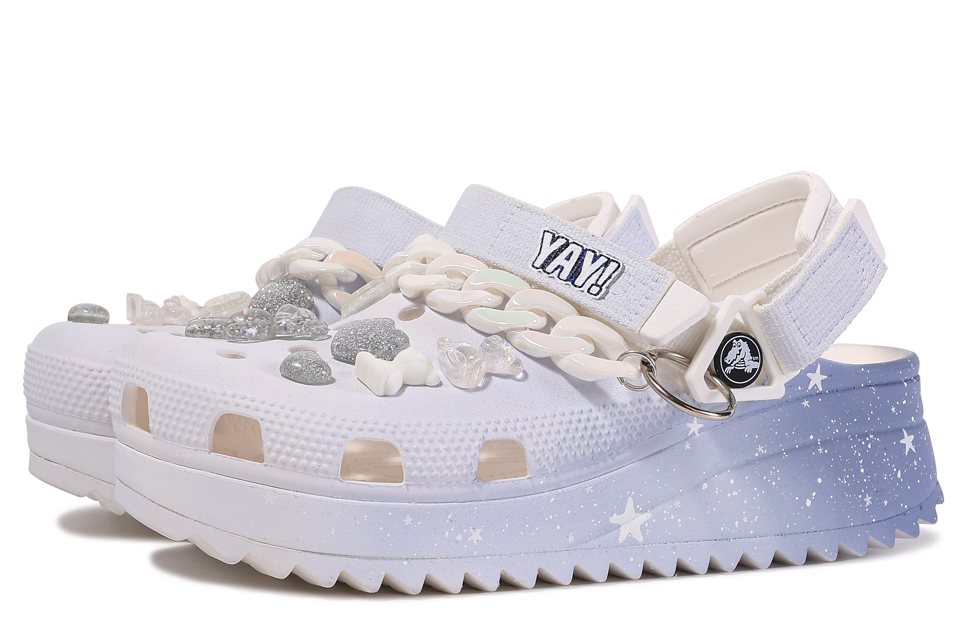 [Custom Shoes] Crocs Classic Clog 'Da Vinci Starry Gradient Blue White' 圖 4