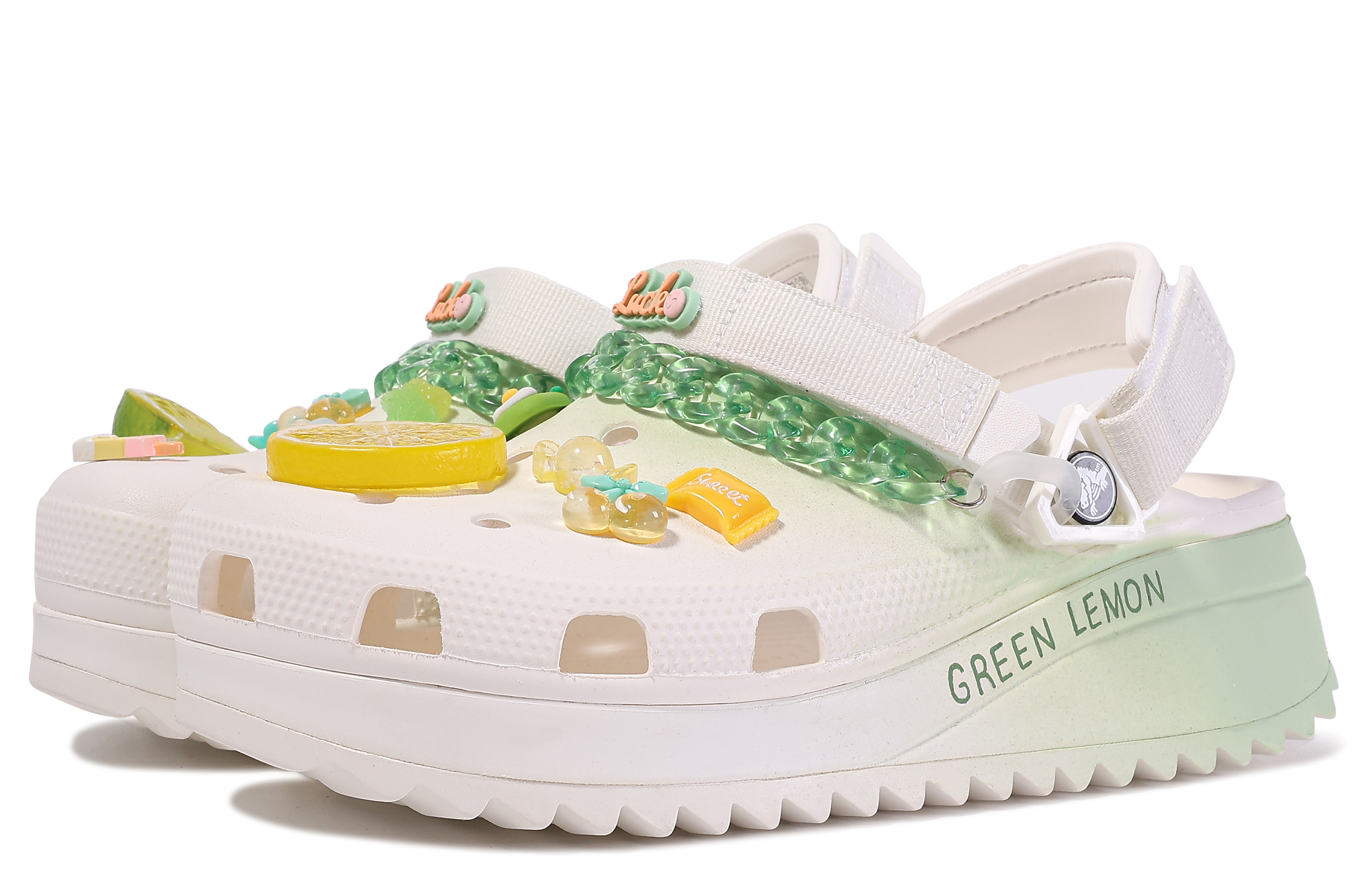 Shop 【定制鞋款】Crocs 卡骆驰经典洞洞鞋‘绿色白色渐变’ 206772-143(TeamM-清新一夏-BOX)