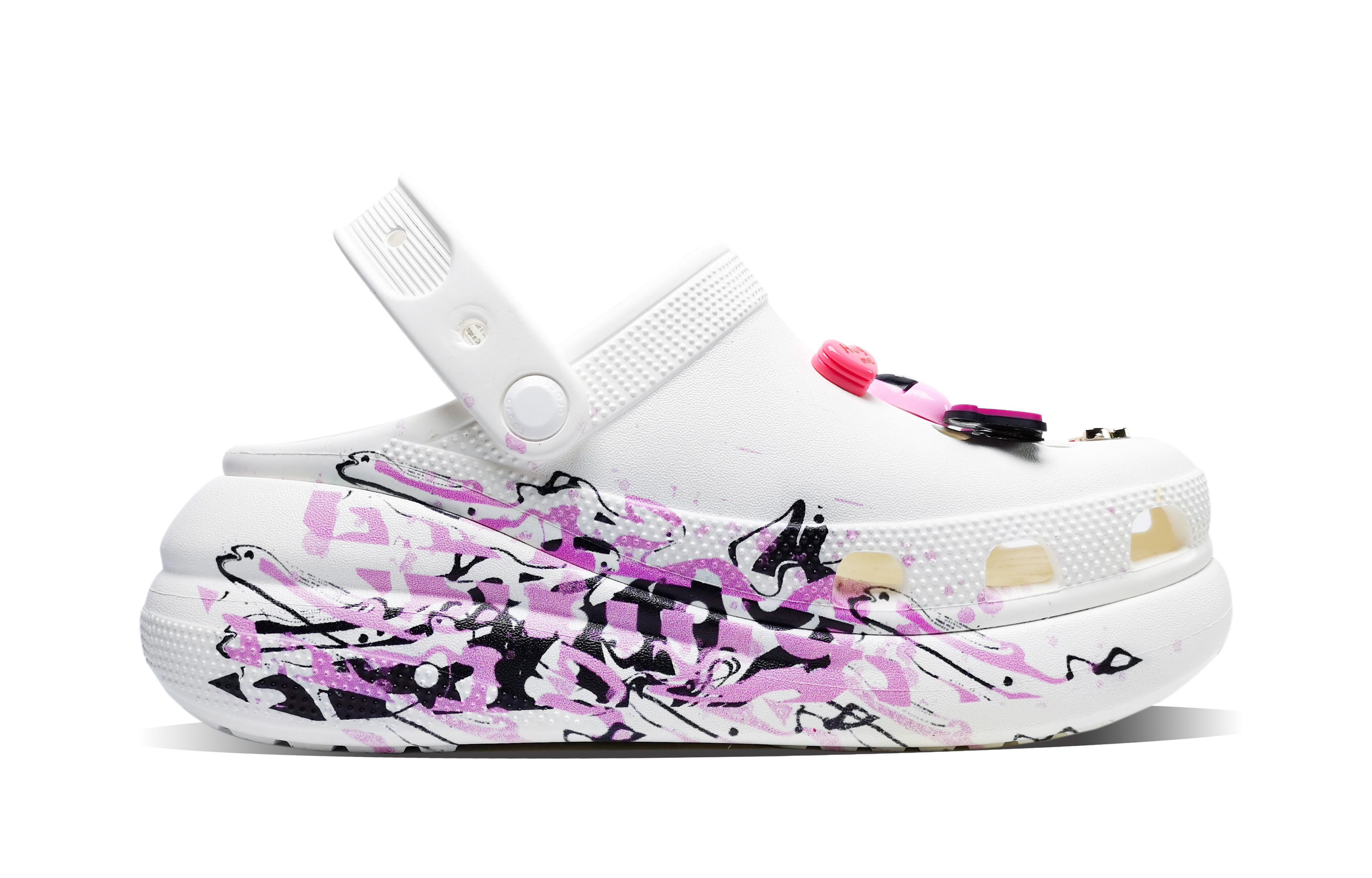 Lookbook [Kasut Custom] Crocs Classic Clog 'Siput Putih Membosankan' 207521-100(Team185-boring）