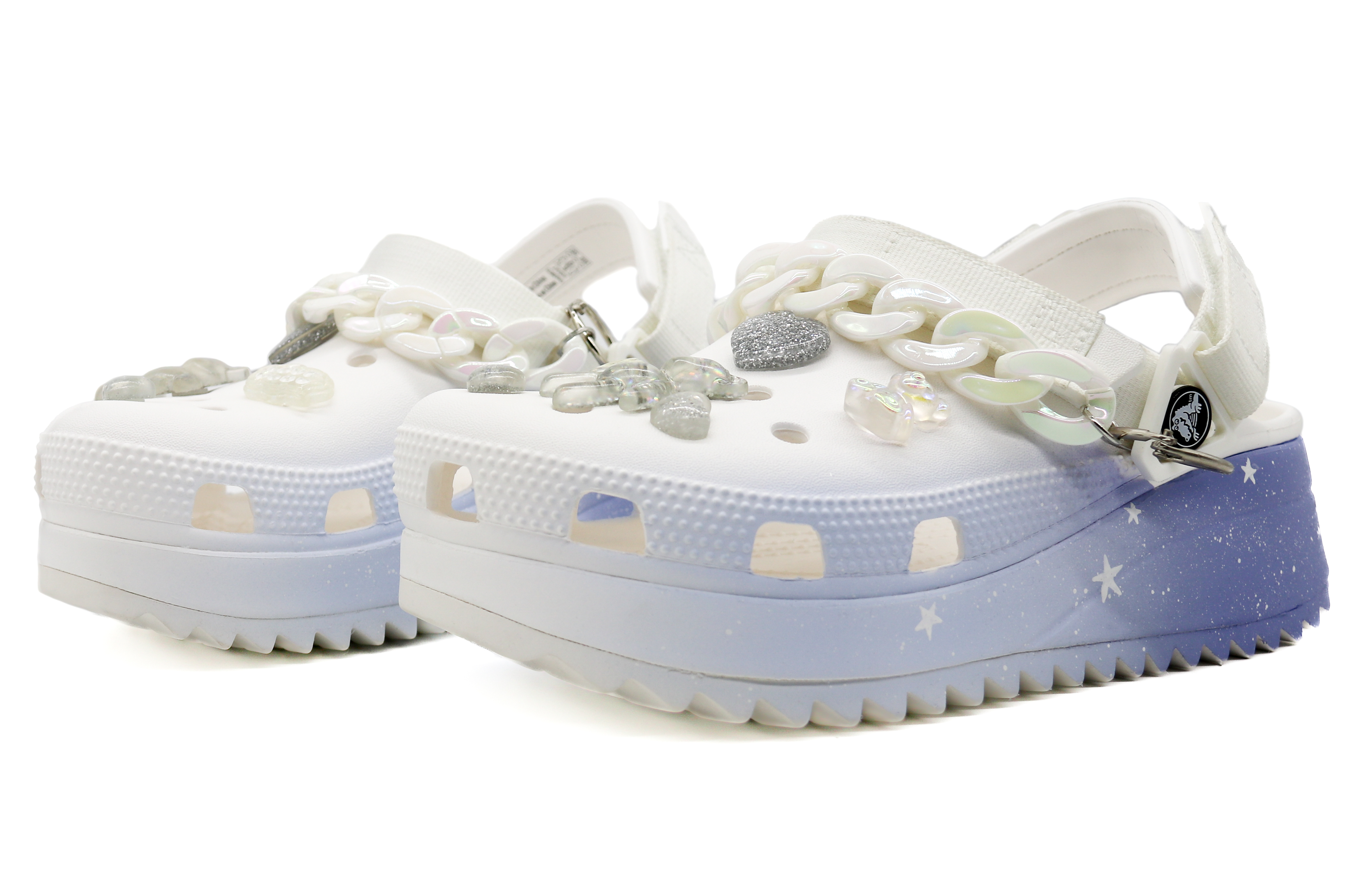 Lookbook [定制鞋款] Crocs经典洞洞鞋 '白蓝星光夜' 206772-143（Team31-男女同款璀璨星夜）