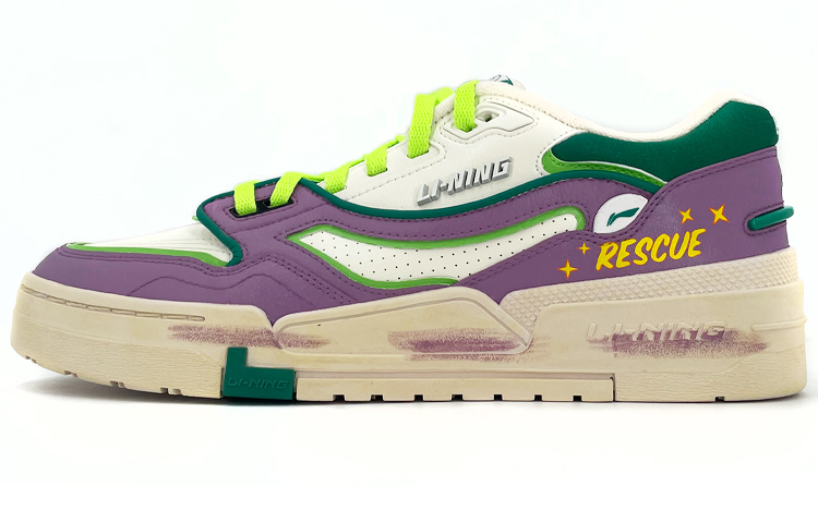 [Custom Shoes] Li-Ning 001 'BTC Vibe Distressed Purple Green Graffiti'