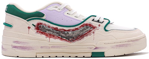 【定制球鞋】LiNing李寧 001 低幫 板鞋 男款 白綠 Order 【定制球鞋】LiNing李寧 001 低幫 板鞋 男款 白綠