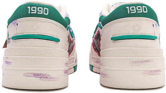 【定制球鞋】LiNing李寧 001 低幫 板鞋 男款 白綠 Shop 【定制球鞋】LiNing李寧 001 低幫 板鞋 男款 白綠