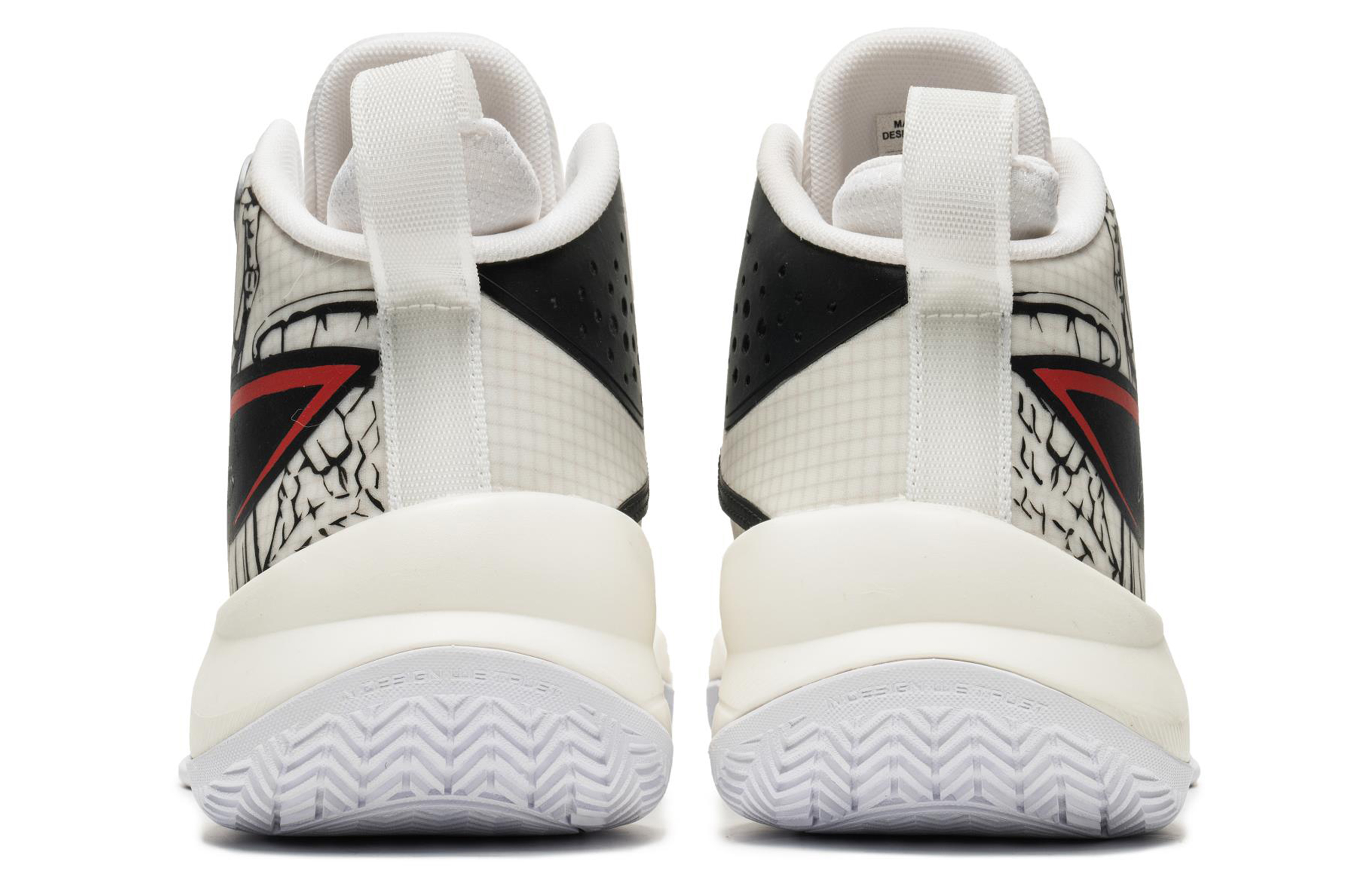 Shop 리닝 초경량 '블랙 레드' 커스텀 슈즈 ABAS027-2(TeamB-热血黑红11-BOX)