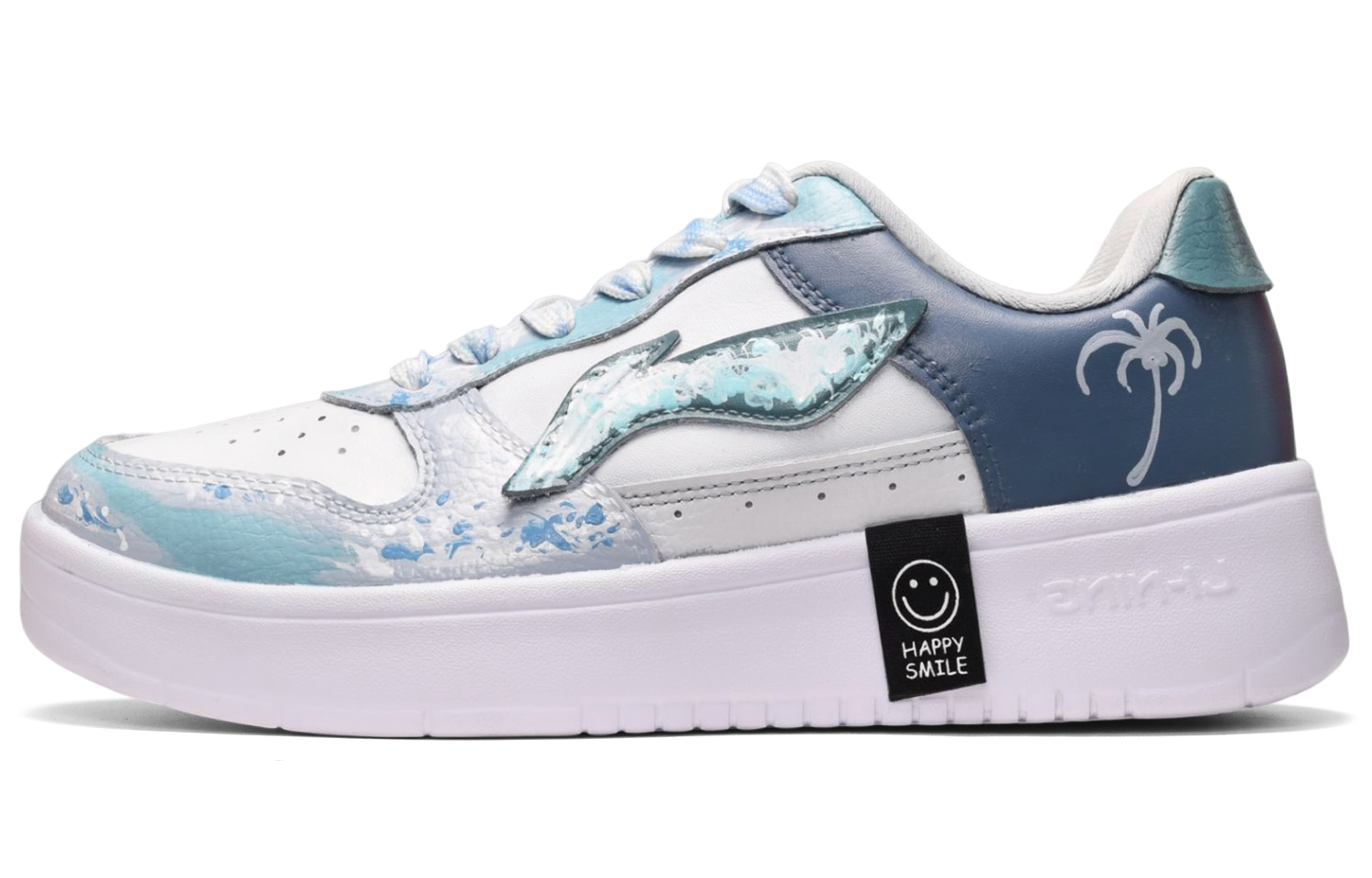 [Custom Shoes] Li-Ning 海盐 'Coconut Palm Grey-Blue-White'