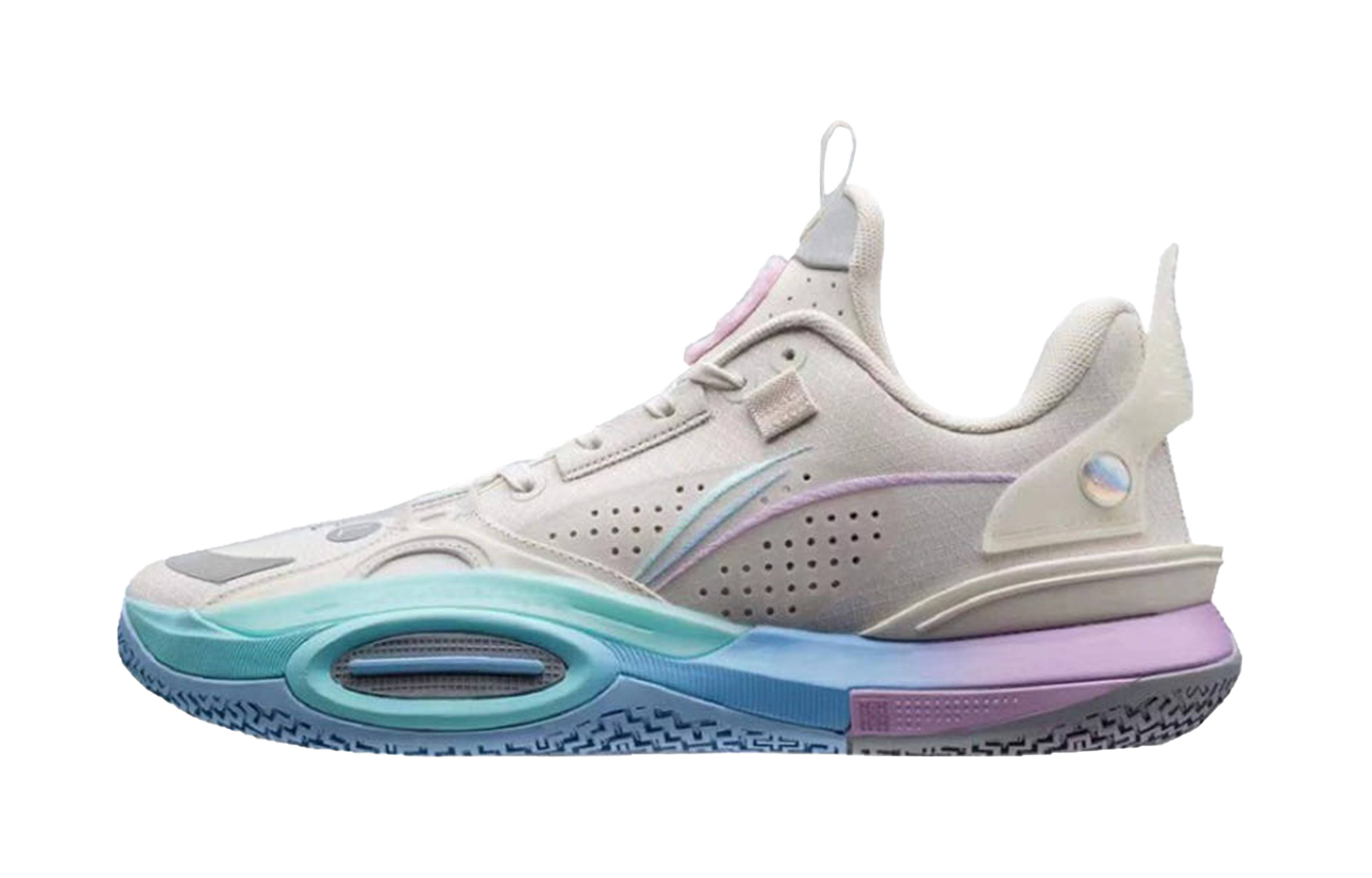 Purchase [Kasut Custom] Li-Ning 'Gradient Beruang Grafitti Ungu Biru' 'Gula-gula Kapas' ABAS009-1(TeamS-蓝紫渐变小熊)