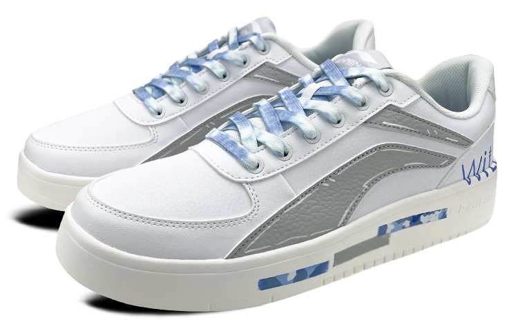 Lookbook [Kasut Custom] Li-Ning 'Langit Biru dan Awan Putih Valentine's Day' Camo Grafiti AGCP335-5(Team叁-男款蓝天迷彩)