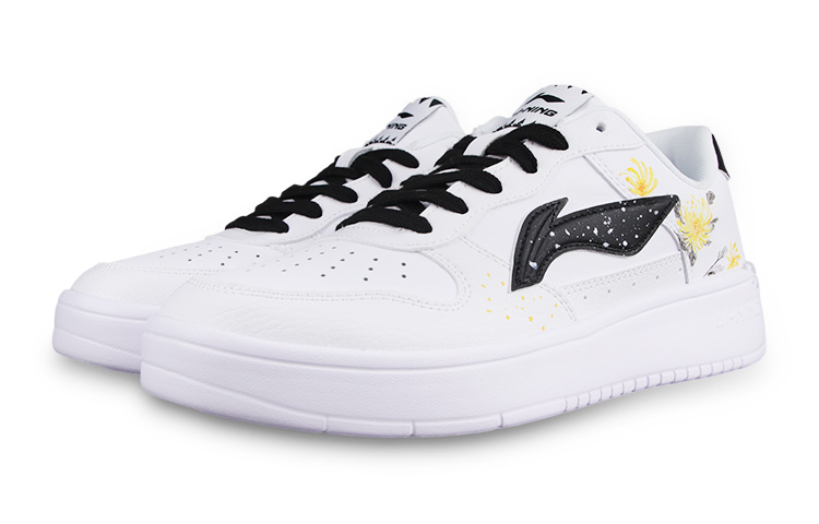 Lookbook [Kasut Custom] Li-Ning 'Empat Lelaki Krisan - Putih Hitam' AGCQ455-2(Team58-四君子菊男)