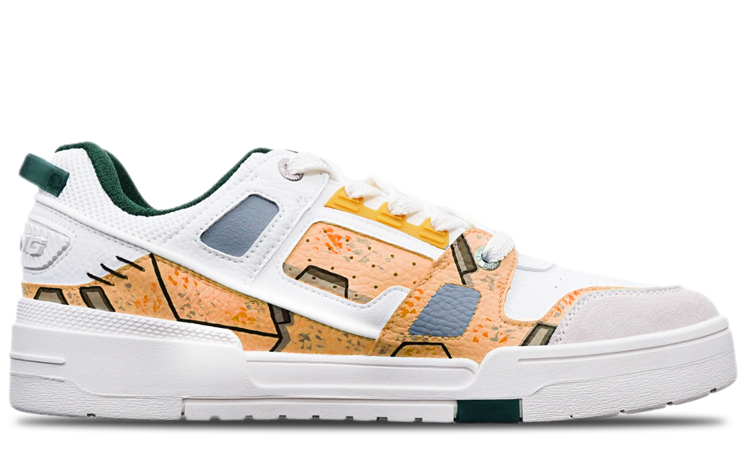 Order [Sepatu Kustom] Li-Ning 'Gundam Kustomisasi Cyberpunk' AGCR297-5(TeamT-战损高达机械风橙白灰)