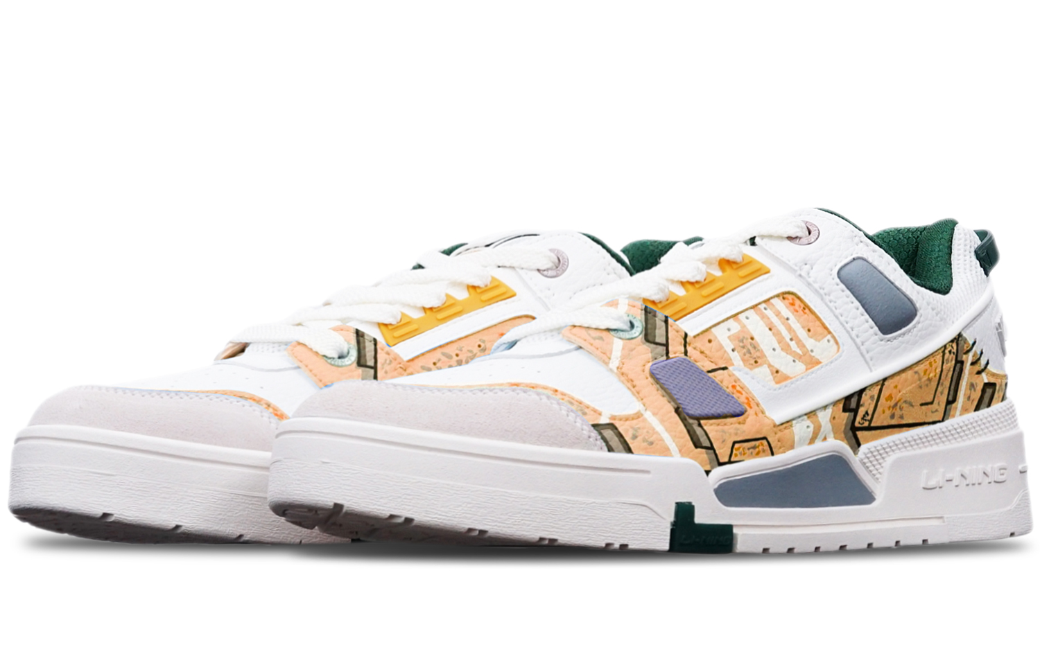 Lookbook [Sepatu Kustom] Li-Ning 'Gundam Kustomisasi Cyberpunk' AGCR297-5(TeamT-战损高达机械风橙白灰)