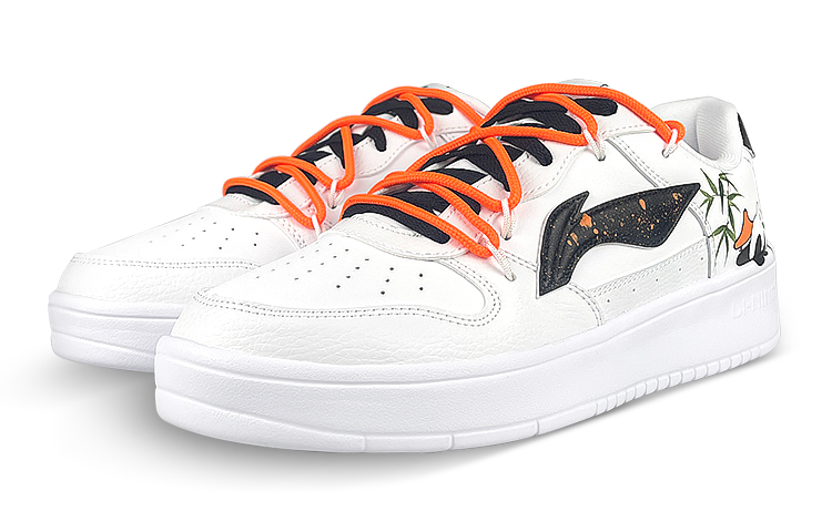 Lookbook 【定製球鞋】 LiNing李寧 偽裝鴨 竹子 塔塔鴨 潑墨 解構 低筒 球鞋 男款 白黑橙