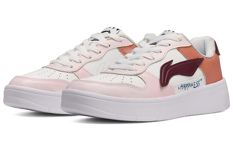 Lookbook [Sepatu Custom] Li-Ning Autumn Low 'Pink Putih Merah' AGCQ455-2(TeamE-男款秋日粉白红QD)