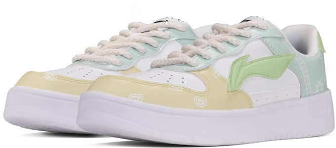 【定制球鞋】 LiNing李寧 腰果花 杏黃 低幫 板鞋 男款 黃綠 Lookbook 【定制球鞋】 LiNing李寧 腰果花 杏黃 低幫 板鞋 男款 黃綠