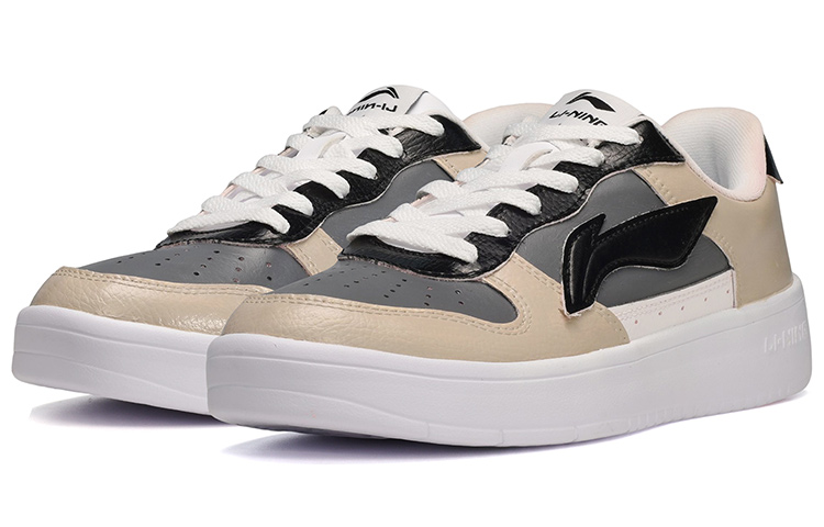 Lookbook [Zapatillas Personalizadas] Li-Ning Casual Low 'Marrón Crepúsculo Gris' AGCQ455-2(TeamE-男款黄昏黑黄灰)