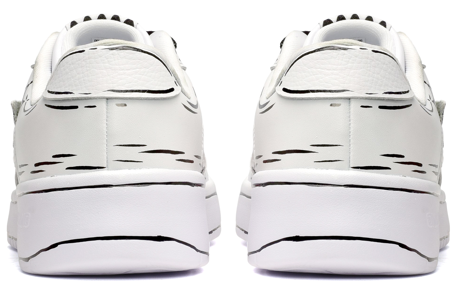 Shop 李寧カジュアルロー「モノクロアニメライン」(カスタムシューズ) AGCQ455-2(TeamE-男款线条黑白灰)