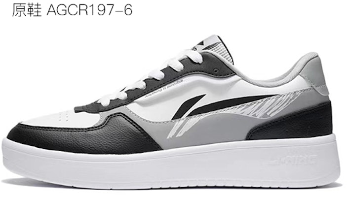 Zapatillas Li-Ning Classic Deconstructed Low 'Negro Blanco Gris' AGCR197-6-(TeamY-男款复古经典黑白灰) Details for Zapatillas Li-Ning Classic Deconstructed Low 'Negro Blanco Gris' AGCR197-6-(TeamY-男款复古经典黑白灰)