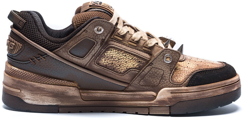 【定制球鞋】 LiNing李寧 復古氧化 麻布鉚釘 舒適經典 休閒 低筒 板鞋 男款 棕色 Order 【定制球鞋】 LiNing李寧 復古氧化 麻布鉚釘 舒適經典 休閒 低筒 板鞋 男款 棕色