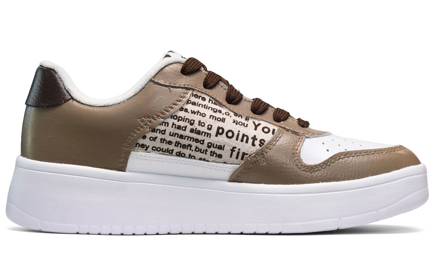 Order [定制鞋] 李宁定制设计低帮‘白棕’ AGCQ455-2(TeamE-男款英文贴白棕)