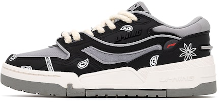 【定制球鞋】 LiNing李寧 腰果花 塗鴉 街頭 百搭 潮流 復古 休閒 低幫 板鞋 男款 黑白灰 Buy 【定制球鞋】 LiNing李寧 腰果花 塗鴉 街頭 百搭 潮流 復古 休閒 低幫 板鞋 男款 黑白灰