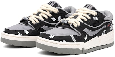 【定制球鞋】 LiNing李寧 腰果花 塗鴉 街頭 百搭 潮流 復古 休閒 低幫 板鞋 男款 黑白灰 Lookbook 【定制球鞋】 LiNing李寧 腰果花 塗鴉 街頭 百搭 潮流 復古 休閒 低幫 板鞋 男款 黑白灰